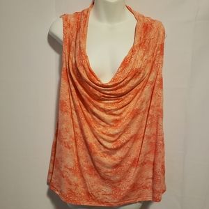 Wassio‎ Orange Sleeveless XL Blouse